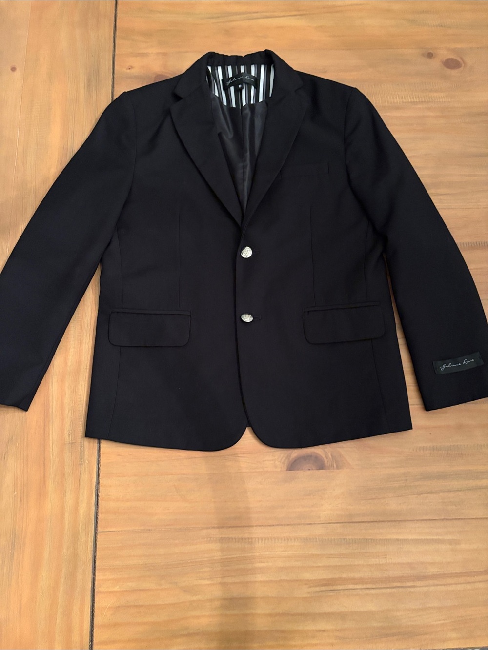 Johnnie Leve Black Men's Two-Button Sport Coat